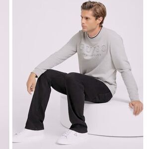 GUESS 38 x 32 Men’s Del Mar Slim Straight Fit Black Jeans